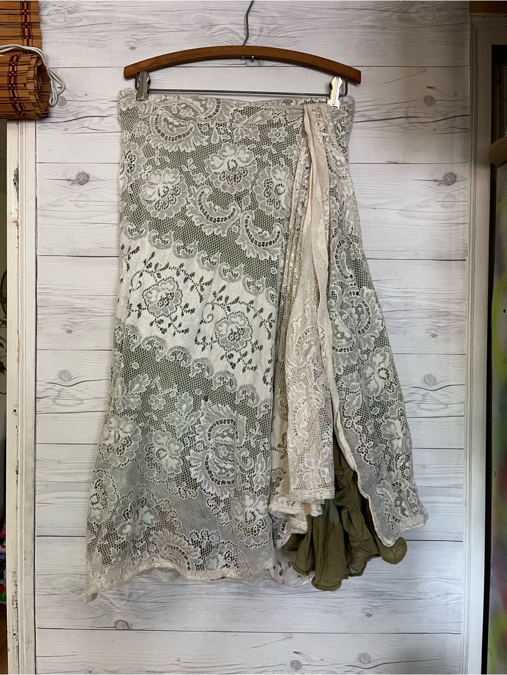 Handmade Upcycled Flowy Lace Skirt Layered Small